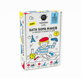 Nailmatic Kids Bath Bomb Maker zestaw do tworzenia kul kąpielowych Paris 2 kształty