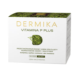 Dermika Vitamina P Plus Wzmocnienie Skóry i Naczynek przeciwzmarszczkowy krem półtłusty na dzień i na noc 50ml