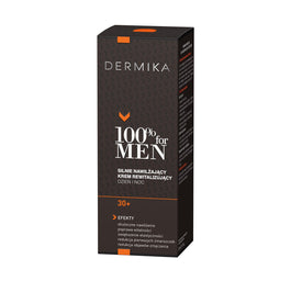 Dermika 100% for Men Cream 30+ silnie nawilżający krem rewitalizujący na dzień i na noc 50ml