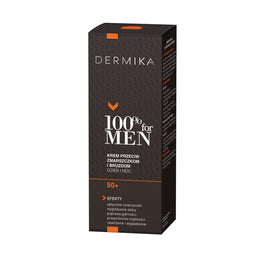 Dermika 100% for Men Cream 50+ krem przeciw zmarszczkom i bruzdom na dzień i na noc 50ml