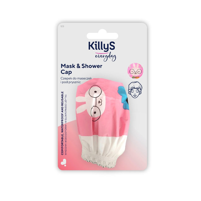 KillyS Mask & Shower Cap czepek do maseczek i pod prysznic Różowy