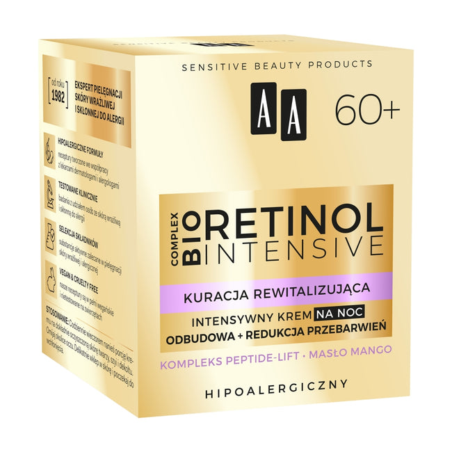 AA Retinol Intensive 60+ intensywny krem na noc odbudowa+redukcja przebarwień 50ml