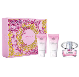 Versace Bright Crystal zestaw woda toaletowa spray 50ml + balsam do ciała 50ml + żel pod prysznic 50ml