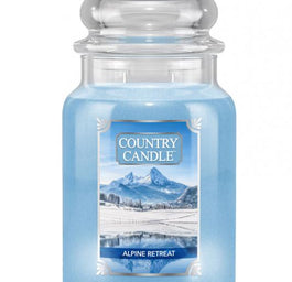 Country Candle Duża świeca zapachowa z dwoma knotami Alpine Retreat 680g