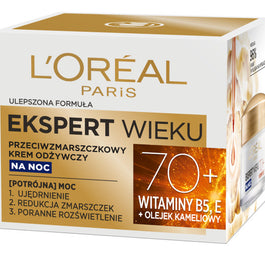 L'Oreal Paris Ekspert Wieku 70+ przeciwzmarszczkowy krem odżywczy na noc 50ml