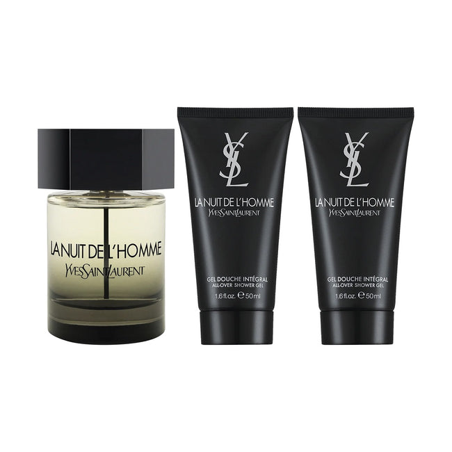 Yves Saint Laurent La Nuit De L'Homme zestaw woda toaletowa spray 100ml + żel pod prysznic 2x50ml