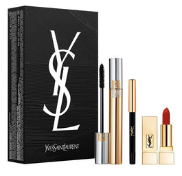 Yves Saint Laurent Make-up Set zestaw Volume Effet Faux Cils tusz do rzęs 01 High Density Black 7.5ml + Dessin du Regard kredka do oczu 01 Noir 0.5g + Rouge Pur Couture szminka do ust 1966 1.6g