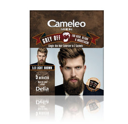 Cameleo Men Grey Off farba do włosów i brody w saszetce 5.0 Jasny Brąz 2x15ml
