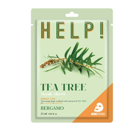 BERGAMO Help Sheet Mask maska do twarzy z Tea Tree 25ml