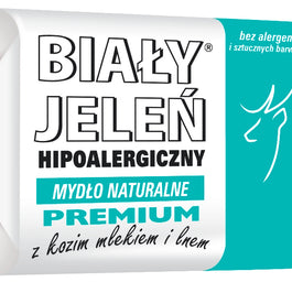 Biały Jeleń Hipoalergiczne mydło naturalne z kozim mlekiem i lnem 100g