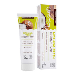 Nordics Natural Morning Fresh Natural Toothpaste naturalna pasta do zębów bez fluoru Coconut + Mint 75ml