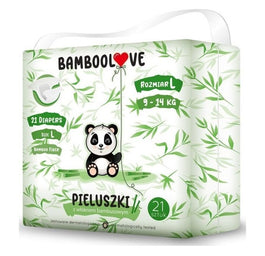 BambooLove Pieluszki jednorazowe z włóknem bambusowym rozm. L (9-14 kg) 21szt