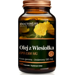 Doctor Life Olej z wiesiołka 1300mg suplement diety 100 kapsułek