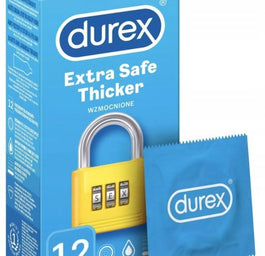 Durex Durex prezerwatywy Extra Safe 12 szt grubsze nawilżane