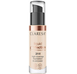 Claresa Liquid Perfection 2w1 korektor i podkład kryjący 102 Warm Medium 34g