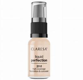 Claresa Liquid Perfection 2w1 korektor i podkład kryjący 102 Warm Medium 18g