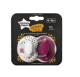 Tommee Tippee Urban smoczek uspokajający 6-18m Girl 2szt