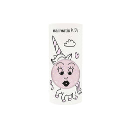 Nailmatic Kids Nail Polish Polly lakier do paznokci dla dzieci z brokatem Przejrzysto-Różowy 8ml