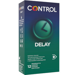 Control Delay opóźniające wytrysk prezerwatywy z naturalnego lateksu 12szt.