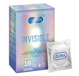 Durex Durex prezerwatywy Invisible dodatkowo nawilżane 16 szt cienkie