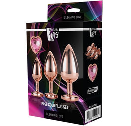 Dream Toys Gleaming Love Rose Gold Plug Set korek analny 3szt.