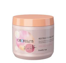 Inebrya Ice Cream Keratin keratynowa maska restrukturyzująca do włosów 500ml