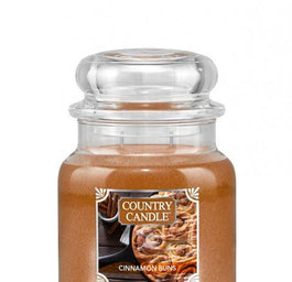 Country Candle Średnia świeca zapachowa z dwoma knotami Cinnamon Buns 453g