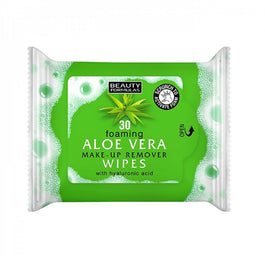 Beauty Formulas Aloe Vera Make-Up Remover Wipes aloesowe chusteczki do demakijażu twarzy 30szt.