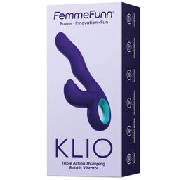 FemmeFunn Klio potrójny wibrator typu króliczek Dark Purple