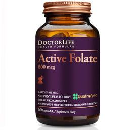 Doctor Life Active Folate aktywny kwas foliowy 800mcg suplement diety 60 kapsułek