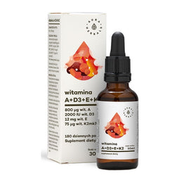 Aura Herbals Witamina A + D3 + E + K2 suplement diety w kroplach 30ml