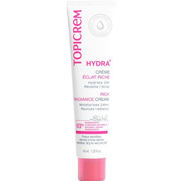 Topicrem Hydra+ Rich Ultra-Moisturizing Radiance Cream ultranawilżający krem rozświetlający do twarzy 40ml