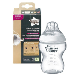 Tommee Tippee Closer To Nature butelka do karmienia ze smoczkiem silikonowym 0m+ 260ml