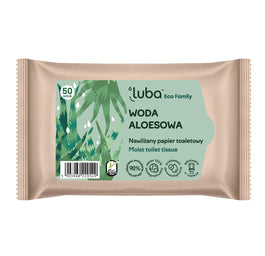 Luba Eco Family nawilżany papier toaletowy z Wodą Aloesową 50szt.