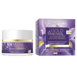 Eveline Cosmetics Gold&Retinol przeciwzmarszczkowy krem ujędrniający 50+ 50ml