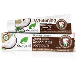 Dr.Organic Virgin Coconut Oil Toothpaste wybielająca pasta do zębów o potrójnym działaniu z olejem kokosowym 100ml