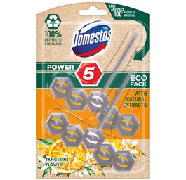 Domestos Power 5 Eco Tangerine Flower kostka zapachowa do toalet 2x55g