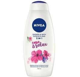 Nivea Shower & Bath płyn do kąpieli i żel pod prysznic 2w1 Care&Relax 750ml