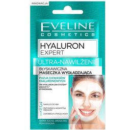 Eveline Cosmetics Hyaluron Expert Ultra-nawilżenie błyskawiczna maseczka wygładzająca 3w1 7ml