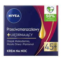 Nivea Przeciwzmarszczkowy + Ujędrniający krem na noc 45+ 50ml