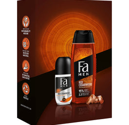 Fa Men Red Cedarwood zestaw żel pod prysznic 250ml + antyperspirant w kulce 50ml