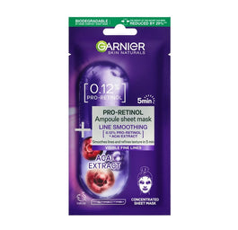 Garnier Pro-Retinol Ampoule Sheet Mask ampułka wygładzająca w masce na tkaninie z pro-retinolem 19g