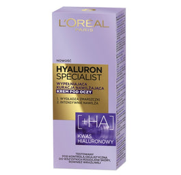 L'Oreal Paris Hyaluron Specialist krem pod oczy wypełniająca kuracja nawilżająca 15ml