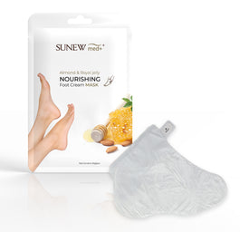 SunewMed+ Nourishing Foot Cream Mask nawilżająca maska do stóp w formie skarpetek Migdał i Mleczko Pszczele