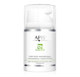 APIS Acne-Stop lekki krem normalizujący antytrądzikowy z zieloną herbatą 50ml