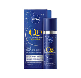 Nivea Q10 Ujędrnienie przeciwzmarszczkowy multi regenerujący krem-serum na noc 30ml