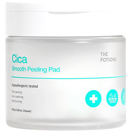 The Potions Cica Smooth Peeling Pad złuszczające płatki do twarzy z kwasem PHA 130g