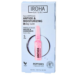 IROHA nature Peptides Antiox Face Ampoule antyoksydacyjno-nawilżające ampułki do twarzy z peptydami 5x1.5ml