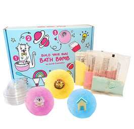 Bomb Cosmetics Build Your Own Bath Bomb zestaw rękawiczki 1 para + pipetka + soda oczyszczona 3szt + kwas cytrynowy 3szt + foremki 6szt + dekoracje 6szt