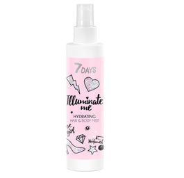 7DAYS Illuminate Me Rose Girl nawilżająca mgiełka do ciała i włosów 180ml